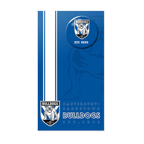 Canterbury Bulldogs NRL BLANK BIRTHDAY GIFT CARD With BADGE AND ENVELOPE