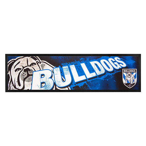 Canterbury Bulldogs NRL Retro Rubber Back Bar Runner