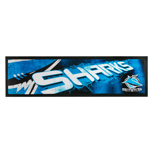 Cronulla Sharks NRL Retro Rubber Back Bar Runner