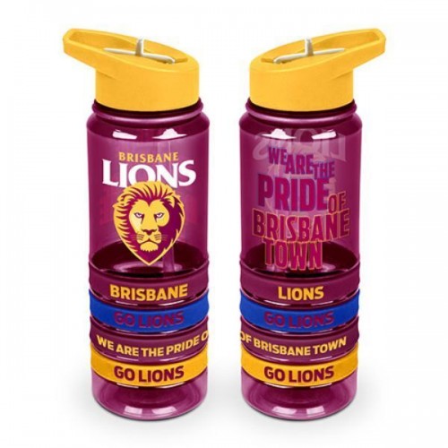 Brisbane LIONS AFL Tritan Sports Bottle with Bands