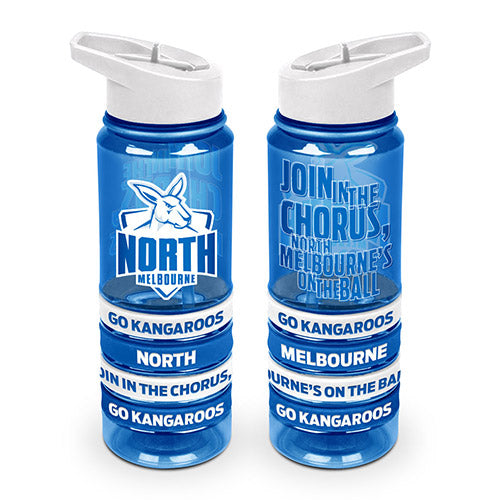 North Melbourne KANGAROOS AFL Tritan Sports Bottle with Bands