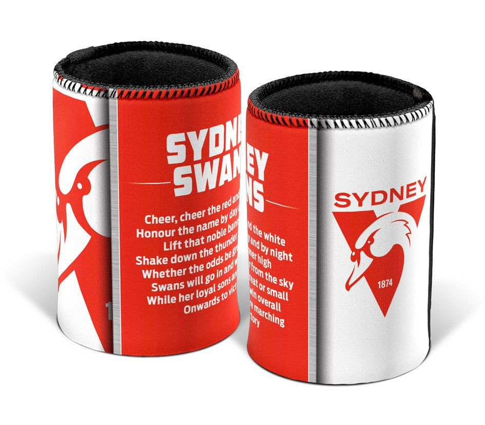 SYDNEY SWANS SONG CAN COOLER NEW LOGO
