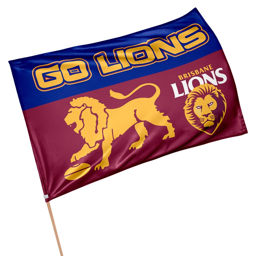 Brisbane Lions Flag 90x60cm No Stick