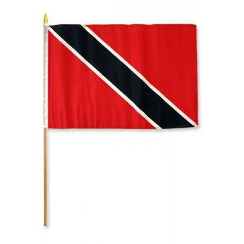 Trinidad and Tobago hand held wavers flag on plastic stick 30x45cm