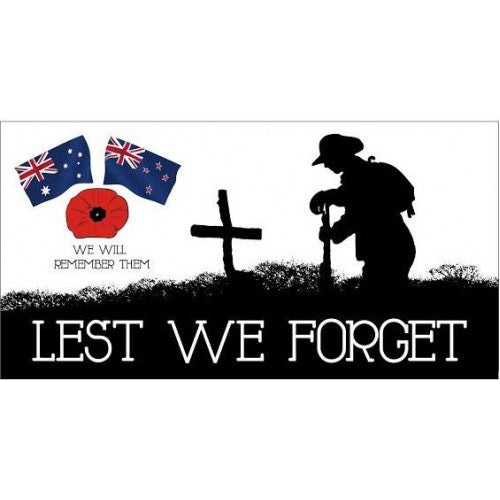 Australia Lest we forget AUSTRALIA & NEW ZEALAND POPPY Large Flag