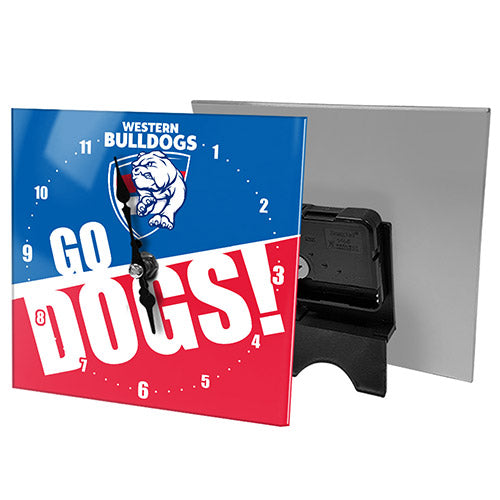 Western Bulldogs AFL Mini Glass Clock