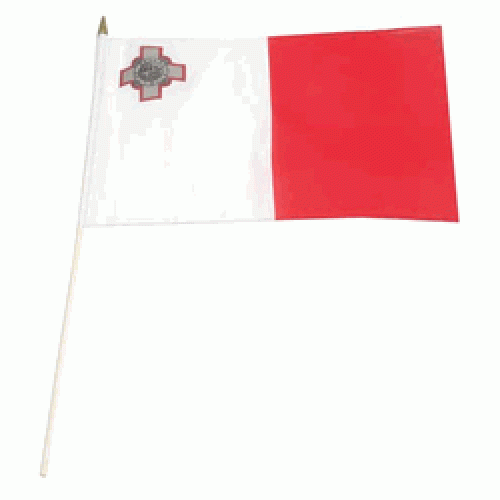 Malta Miniature small table desk flag 15cm x 10cm