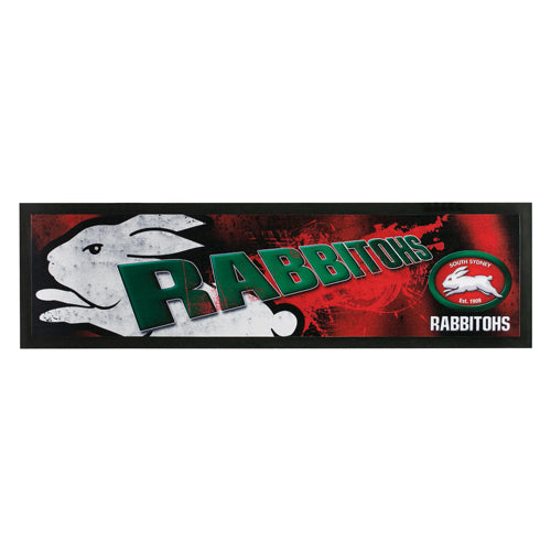 Sth Sydney Rabbitohs NRL Rubber Back Bar Runner.