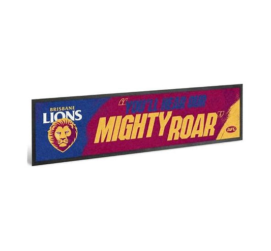 Brisbane LIONS AFL Rubber Back Bar Runner