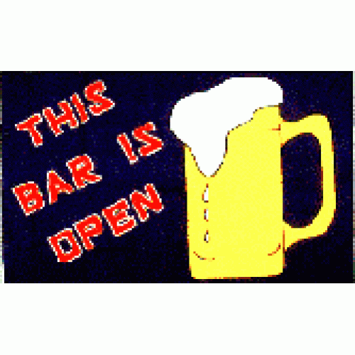 The Bar is Open Flag 150x90cm