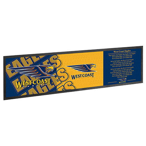 West Coast EAGLES AFL Rubber Back Bar Runner