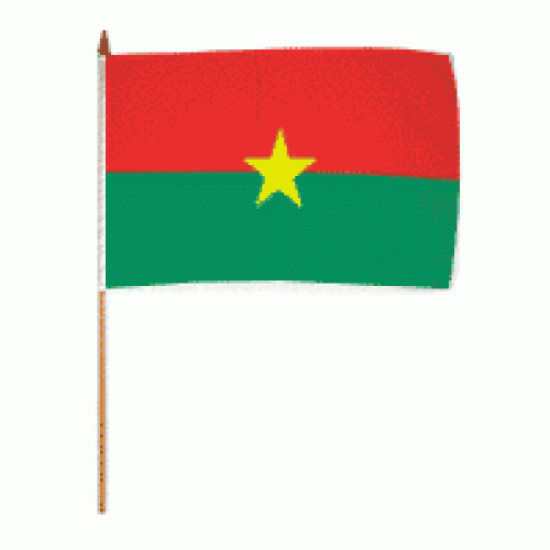 Burkina/Faso Miniature small table desk flag 15cm x 10cm