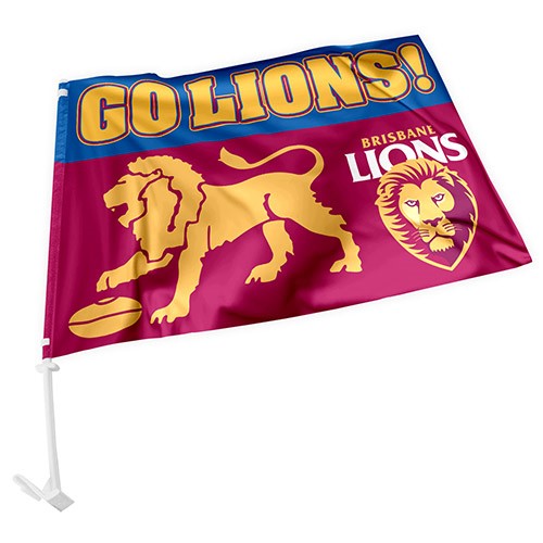 Brisbane Lions car flag size Size 27x38cm