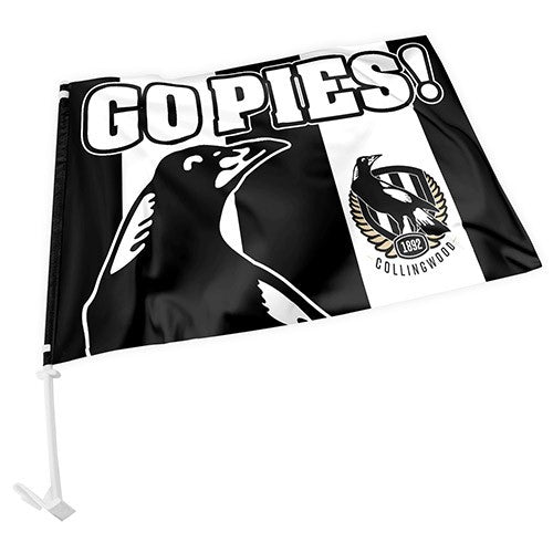 Collingwood Magpies car flag size Size 27x38cm