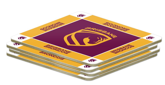 Brisbane Broncos NRL Coasters 4pk