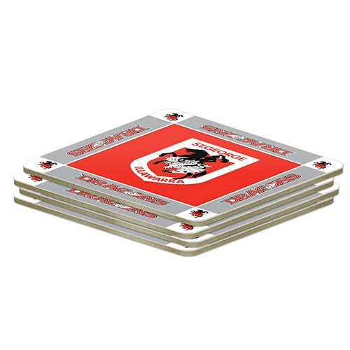 St GEORGE DRAGONS 4PK COASTER