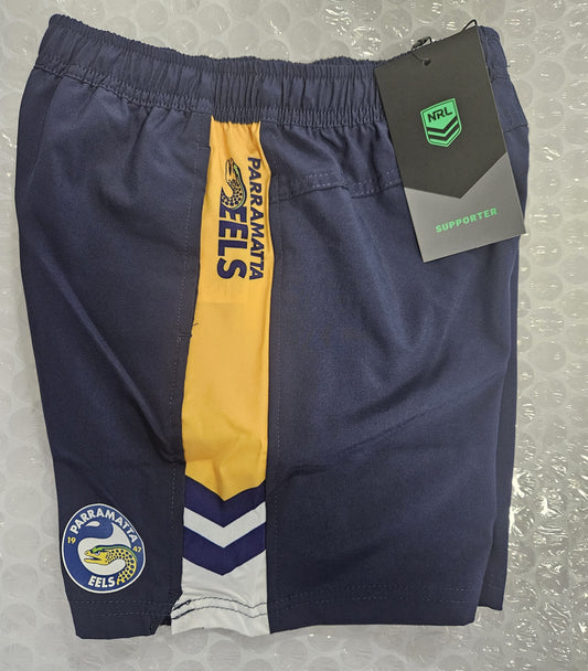 NRL TECH SHORTS EELS SIZE 12 YOUTH & KIDS