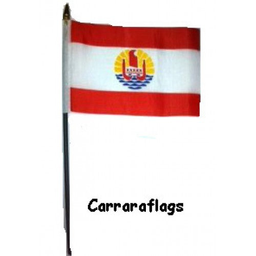 French Polynesia Miniature small table desk flag 15cm x 10cm