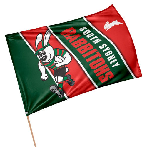 Rabbitohs medium Mascot game day flag 90x60cm (NO STICK)
