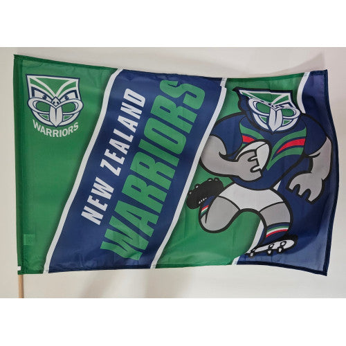 Warriors medium Mascot game day flag 90x60cm (NO STICK)