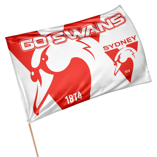 Sydney Swans Game Day Flag NO STICK