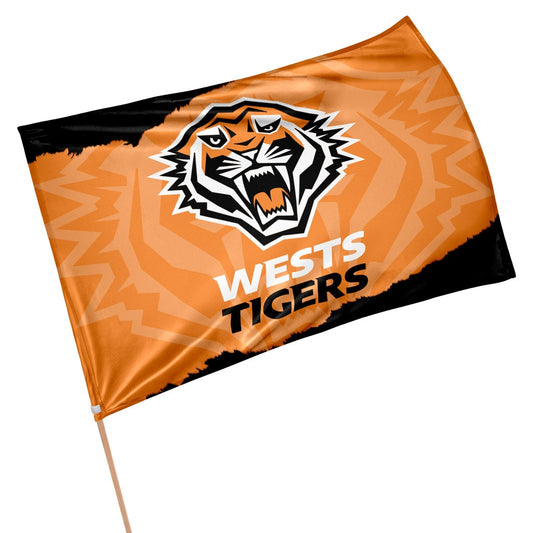 Wests Tigers Medium Flags 90x60cm  (NO STICK)