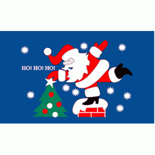 Christmas Santa Roof Top Flag 150 x 90cm