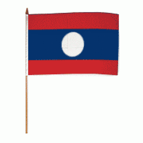 Laos Miniature small table desk flag 15cm x 10cm