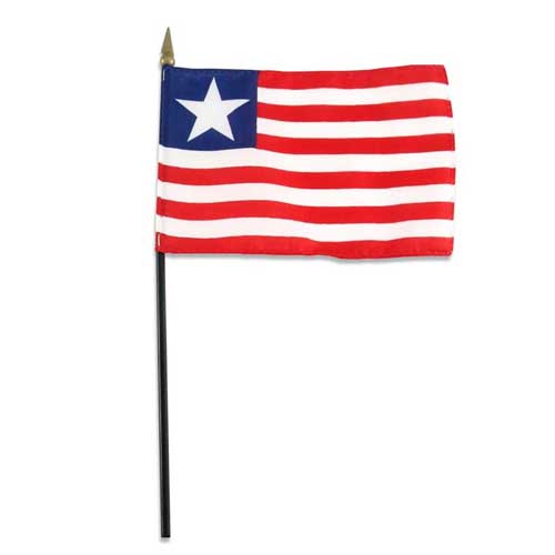 Liberia Miniature small table desk flag 15cm x 10cm