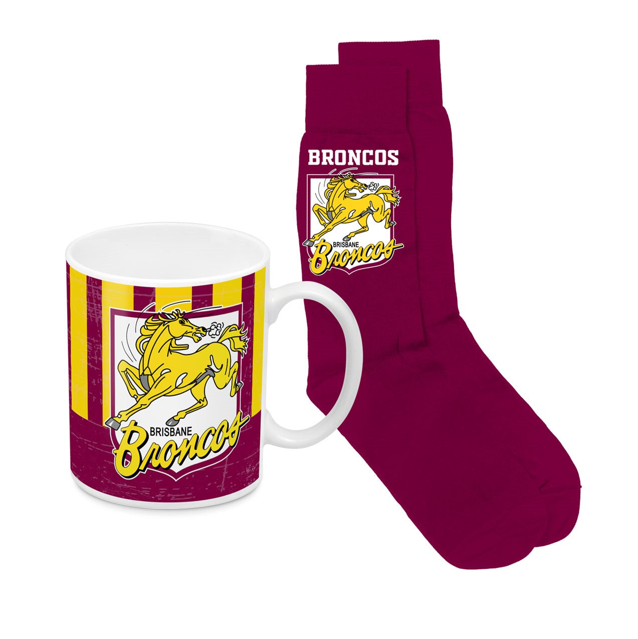 BRONCOS HERITAGE MUG & SOCK PK