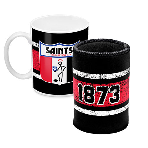 St Kilda SAINTS AFL Mug and Can Cooler Pack