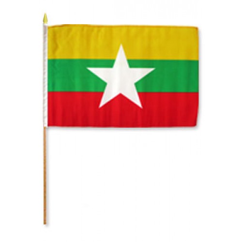 Myanmar Miniature small table desk flag 15cm x 10cm
