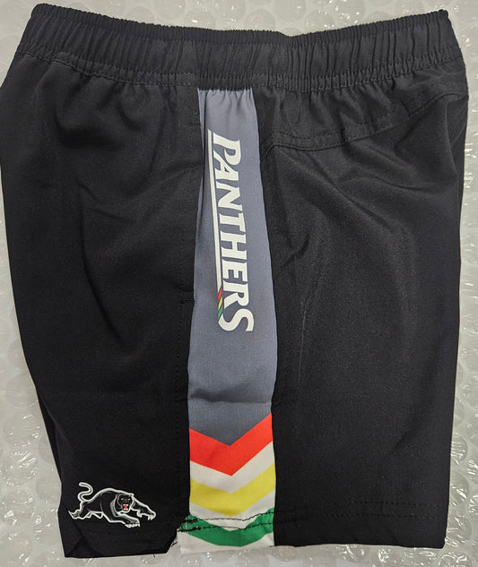 NRL TECH SHORTS PANTHERS KIDS -SIZE 6