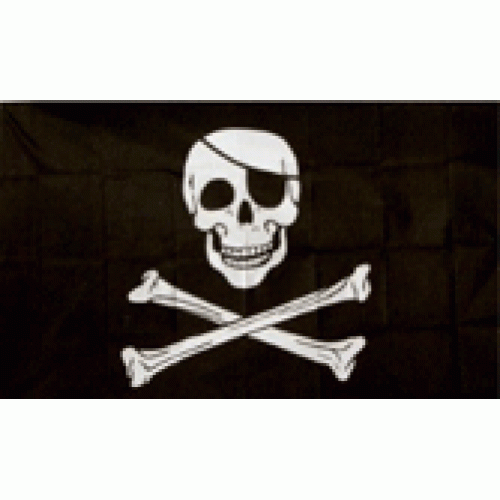 Pirate Scull Eye Patch Flag 90 x 60cm