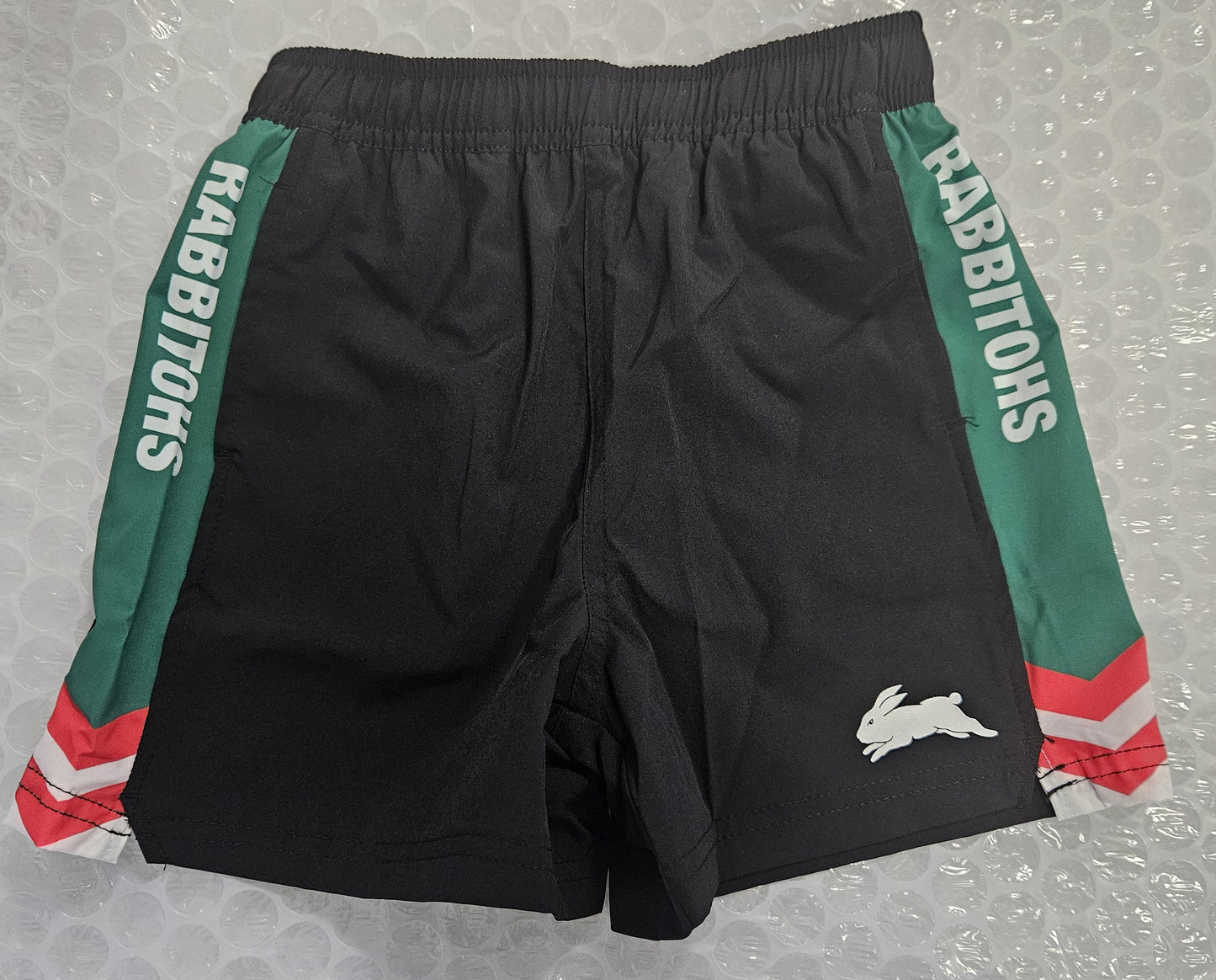 NRL TECH SHORTS RABBITOHS SHORTS SIZE 14YOUTH