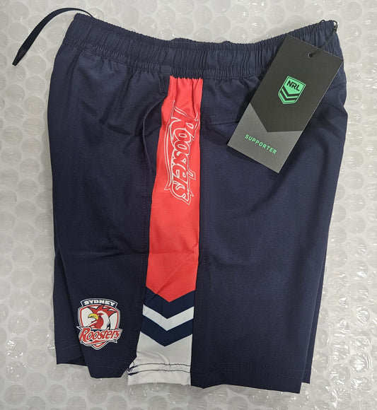 NRL TECH SHORTS ROOSTERS KIDS -SIZE 12- KIDS