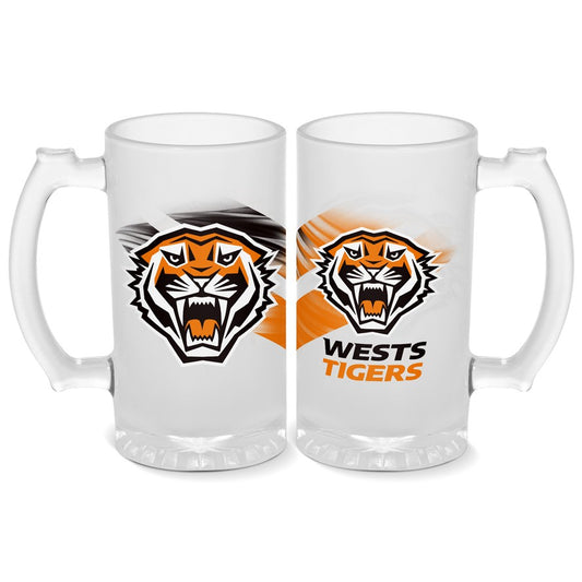 WESTS TIGERS STEIN FROSTED 500ML