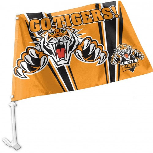 Wests Tigers Car Flag 38x27cm