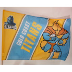 Gold Coast Titans medium Mascot game day flag 90x60cm (NO STICK)