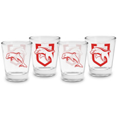 Dolphins NRL Shot Glasses Set of 4