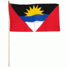 Antigua & Barbuda Hand Held Waver Flag on stick 30x45cm
