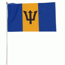 Barbados Hand Held Waver Flag on stick 30x45cm