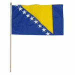 Bosnia / Herzegovina Hand Held Waver Flag on stick 30x45cm