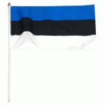 Estonia hand held wavers flag on plastic stick 30x45cm