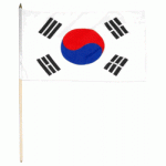 Korea south hand held wavers flag on plastic stick 30x45cm