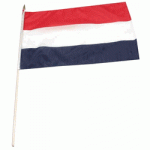 Luxembourg hand held wavers flag on plastic stick 30x45cm