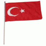 Turkey hand flag 30x45cm