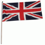 United Kingdom hand held wavers flag on plastic stick 30x45cm