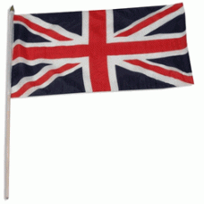 United Kingdom hand held wavers flag on plastic stick 30x45cm