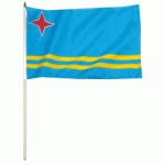 Aruba Hand Held Waver Flag on stick 30x45cm